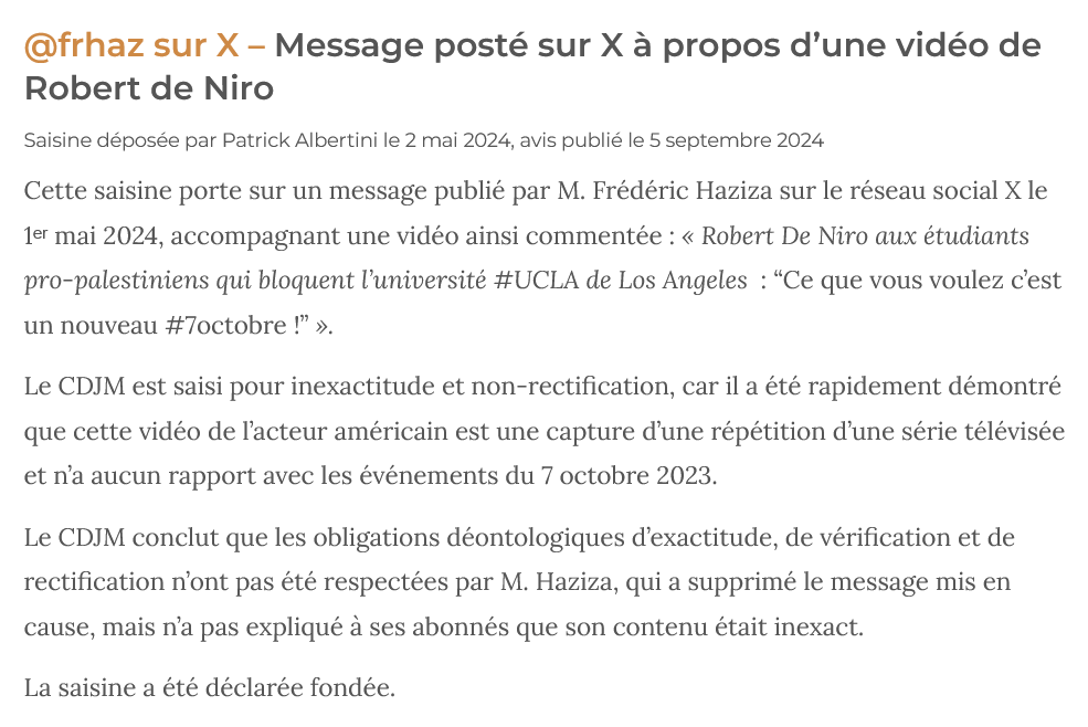 SimonRotig's tweet photo. L'occasion de rappeler que Frédéric Haziza a déjà été épinglé 2 fois par le @conseildeonto : https://t.co/BFfGKRYrlx https://t.co/64Z91Tv8T1