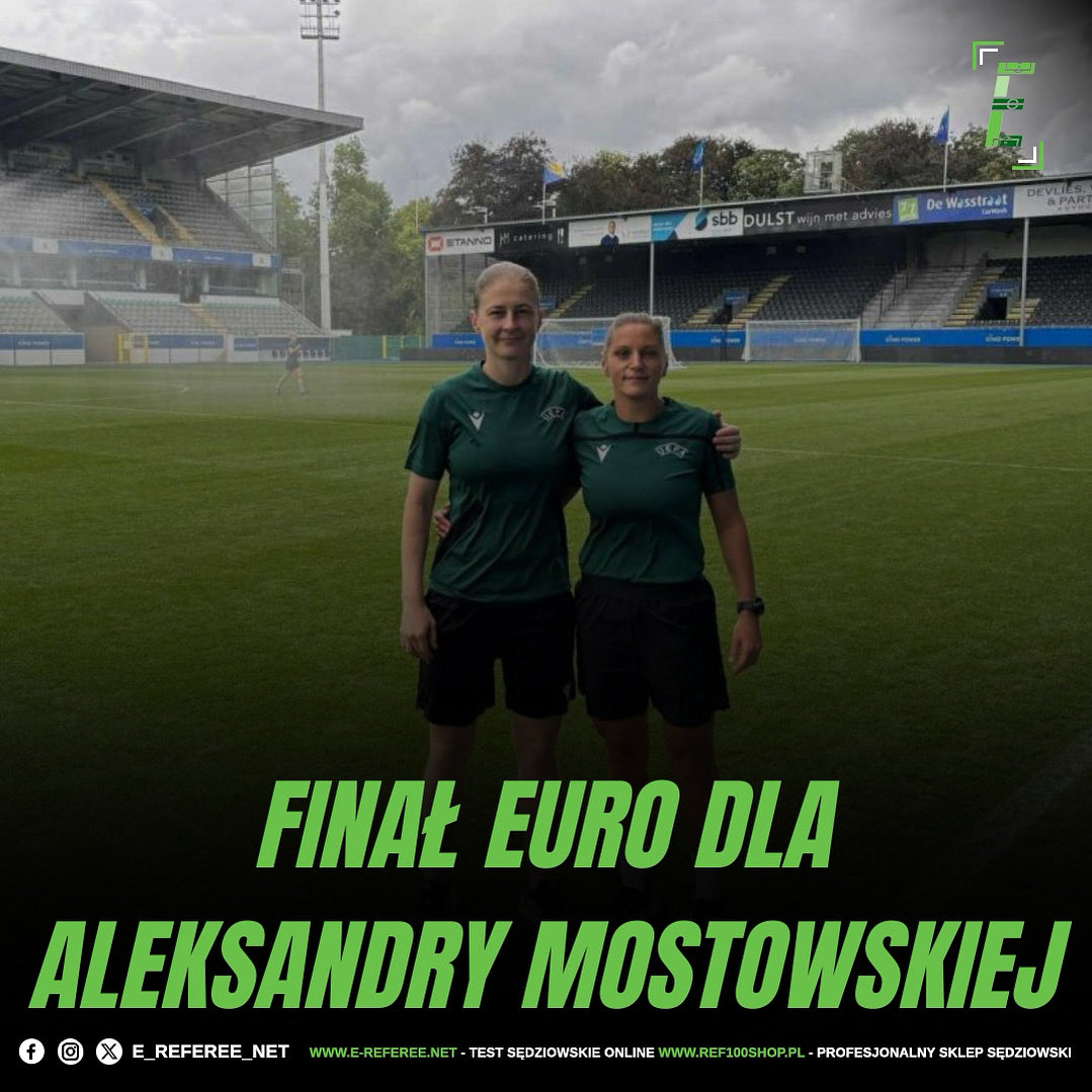 referee_net's tweet photo. Aleksandra Mostowska została wyznaczona na sędzię asystentkę finału Mistrzostw Europy UEFA Kobiet do lat 19. W decydującym spotkaniu turnieju, które odbędzie się 10 lipca 2026 r. w Sarajewie, zmierzą się reprezentacje Niemiec i Hiszpanii. https://t.co/dGgI11mDga
