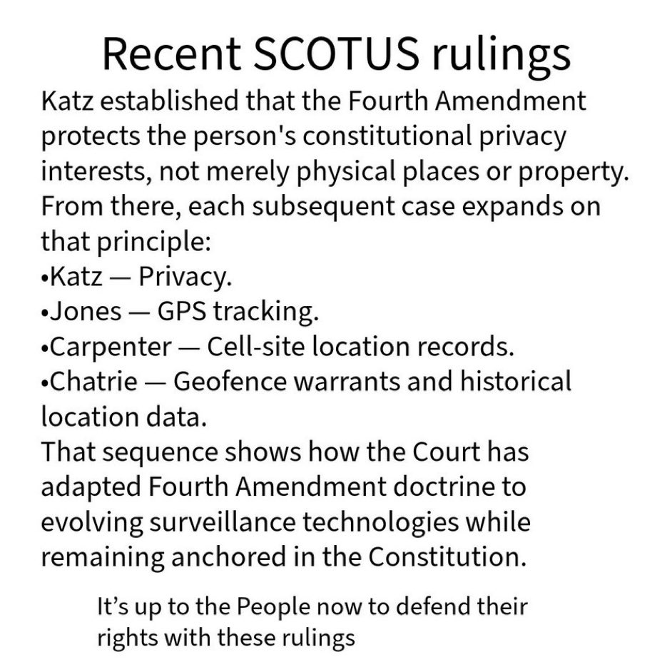 leif78079's tweet photo. @WallStreetApes Supreme Court has kept up with warrantless surveillance tech and consistently deems them unconstitutional.   
Please sign this to use your voice to fight flock 👇🏼 
https://t.co/T0st1T73ny https://t.co/4xmF4AIc7e