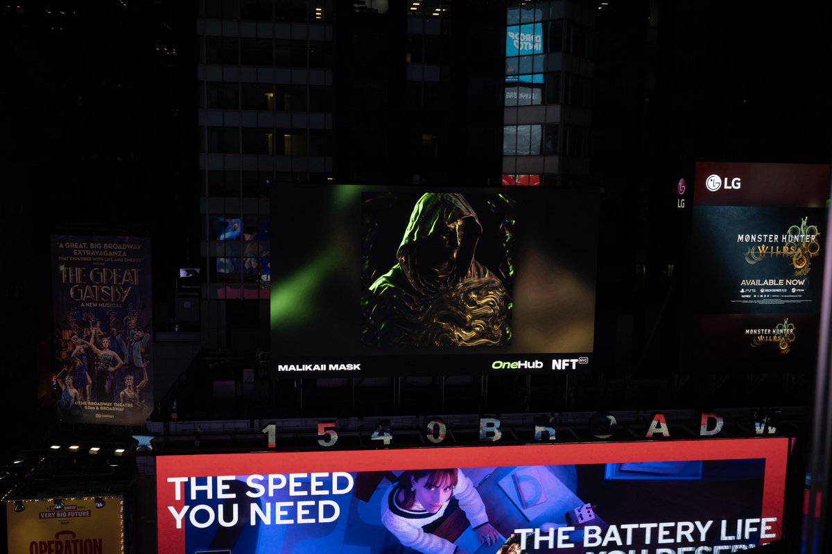 MalikaiiM's tweet photo. My Bitcoin art featured at Times Square 🟠

Thank you @NFT_NYC &amp; @SuperchiefNFT https://t.co/ezVUBKZdDD