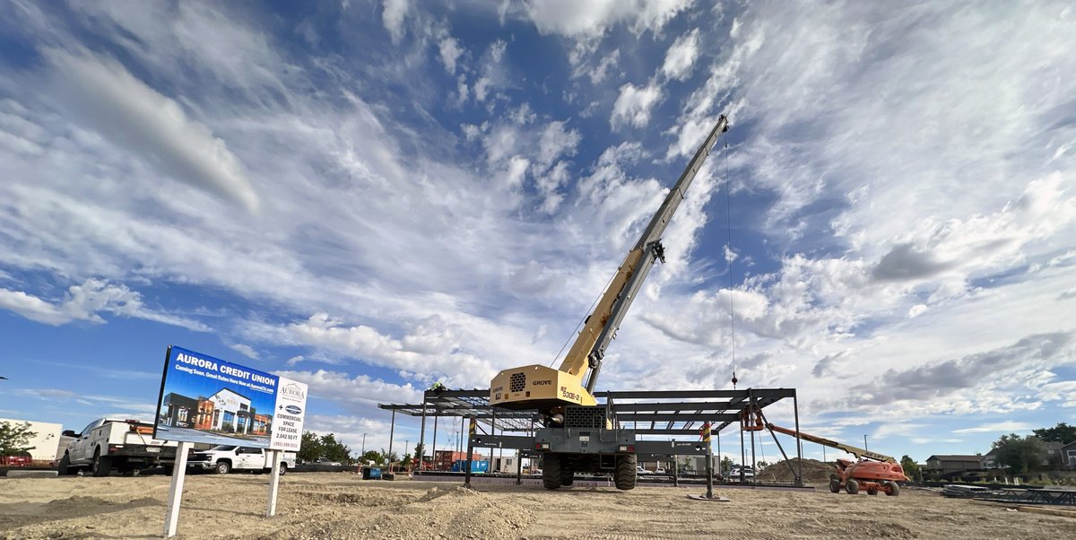 AuroraFCU's tweet photo. Signs of progress at our new branch construction site this morning.

#AuroraCO #AuroraThriving #AuroraColorado https://t.co/1HTxCSgxvh