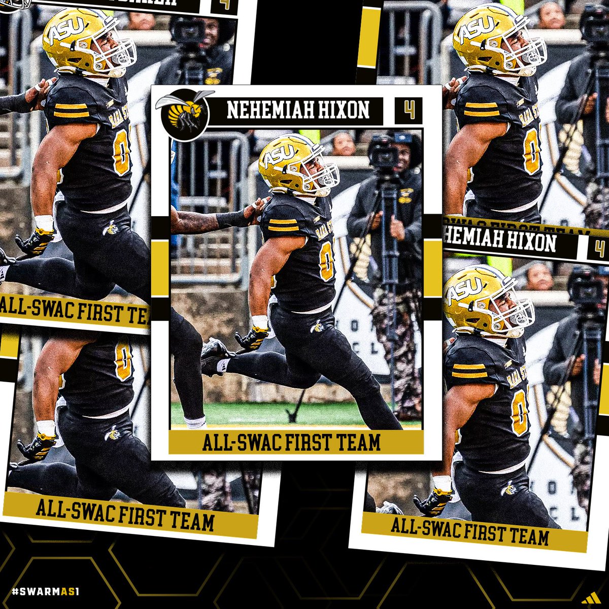 BamaStateSports's tweet photo. 🔥 ALL-SWAC FIRST TEAM 🔥

🐝 Andrew Body
🐝 Tashaun Sims
🐝 Elijah Baker
🐝 Michael Joiner Jr.
🐝 Nehemiah Hixon

#SWARMAS1  | #SWACMD26 https://t.co/on0ymkcsEs