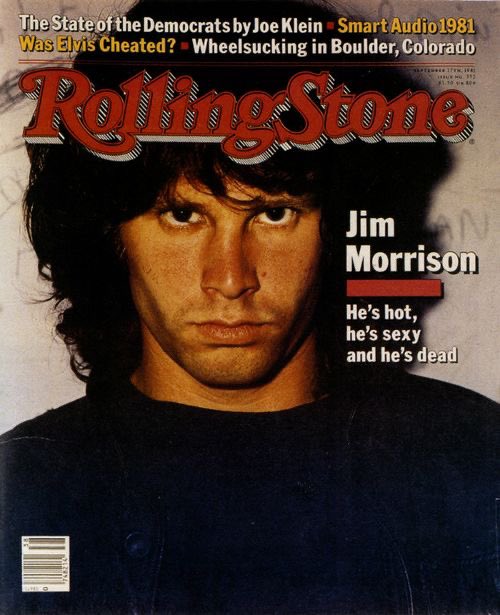 acervodoors's tweet photo. 🚨: Ele é gostoso, ele é sexy e ele está MORTO! 

Jim Morrison na capa da Rolling Stone em 1981. https://t.co/SrPWz7hKUS