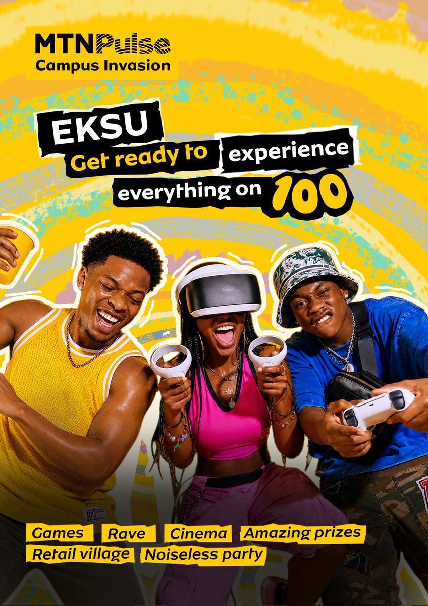 MTNNG's tweet photo. Guess who made the list? 😏

EKSU, get ready! The MTN Pulse Campus Invasion is coming your way, and we’re bringing the vibes, the energy, and unforgettable moments you won’t want to miss. 

Tag your crew! 

LiveIt100 
MTNPulseCampusInvasion https://t.co/DfKoVC0c4G
