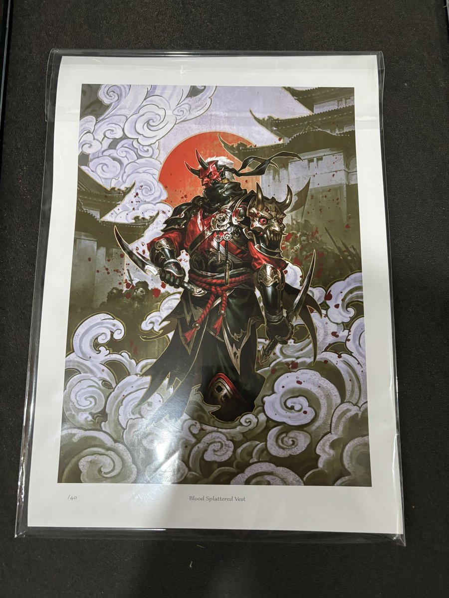 Some sketch card and A3 blood splattered vest (limited printed), i