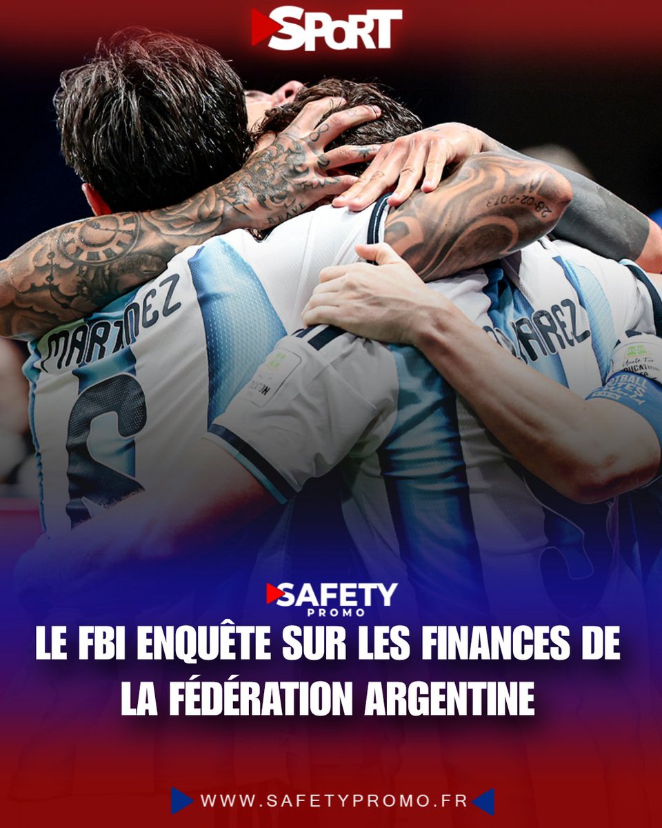 safety_promo's tweet photo. La Fédération argentine de football (AFA) est dans le viseur du FBI. Les autorités américaines recueilleraient actuellement des témoignages autour des agissements financiers de l'instance aux États-Unis, selon le quotidien argentin La Nacion.
#safetypromo https://t.co/KYYKsKrsjh