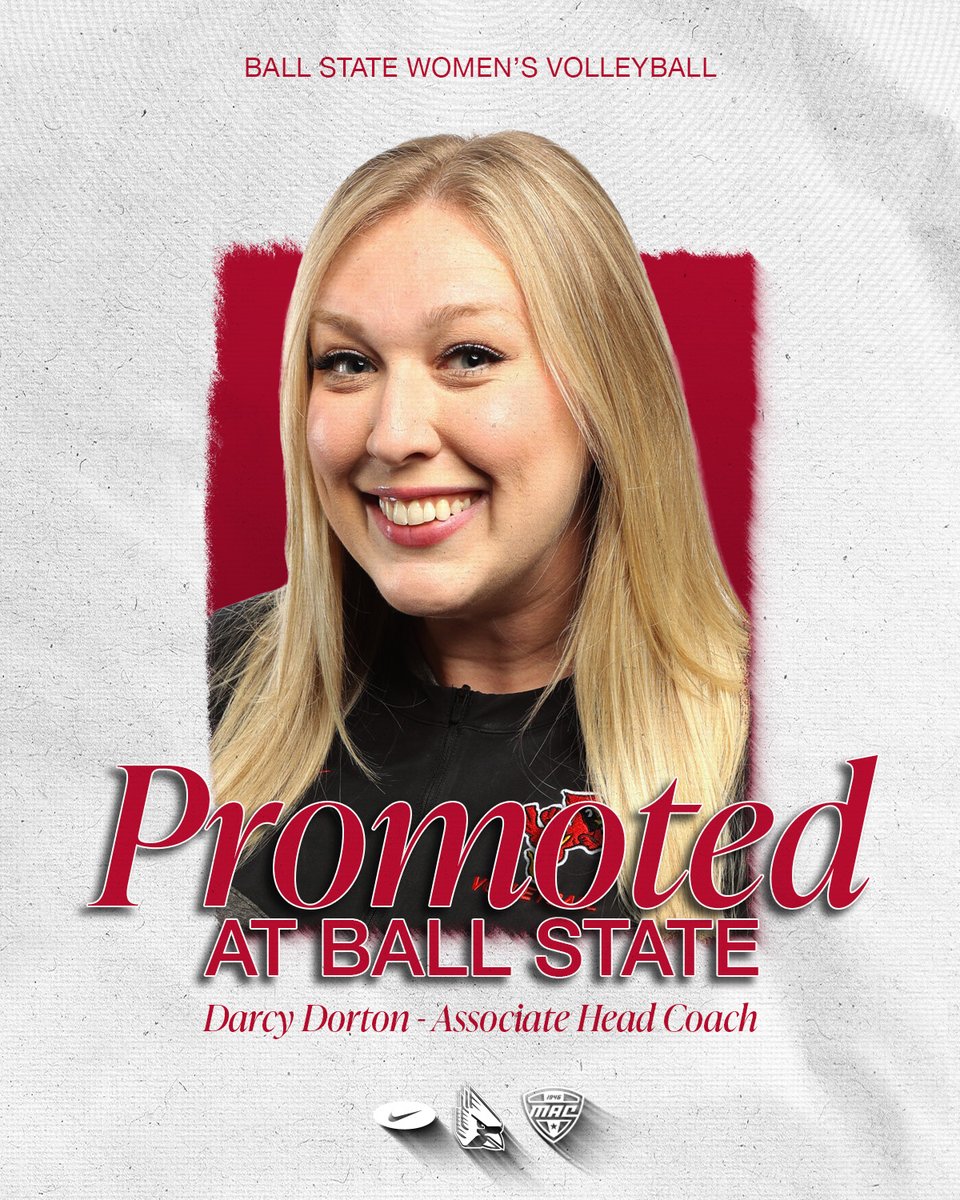 BallStateWVB's tweet photo. Congrats to @VBCoachDarcy on being promoted to Associate Head Coach & welcome to the #BallStateWVB family Taylor Babec
Story at: https://t.co/mtUF2X35Uc
#ChirpChirp x #WeFly x #MACtion https://t.co/lq7XQ6GJte