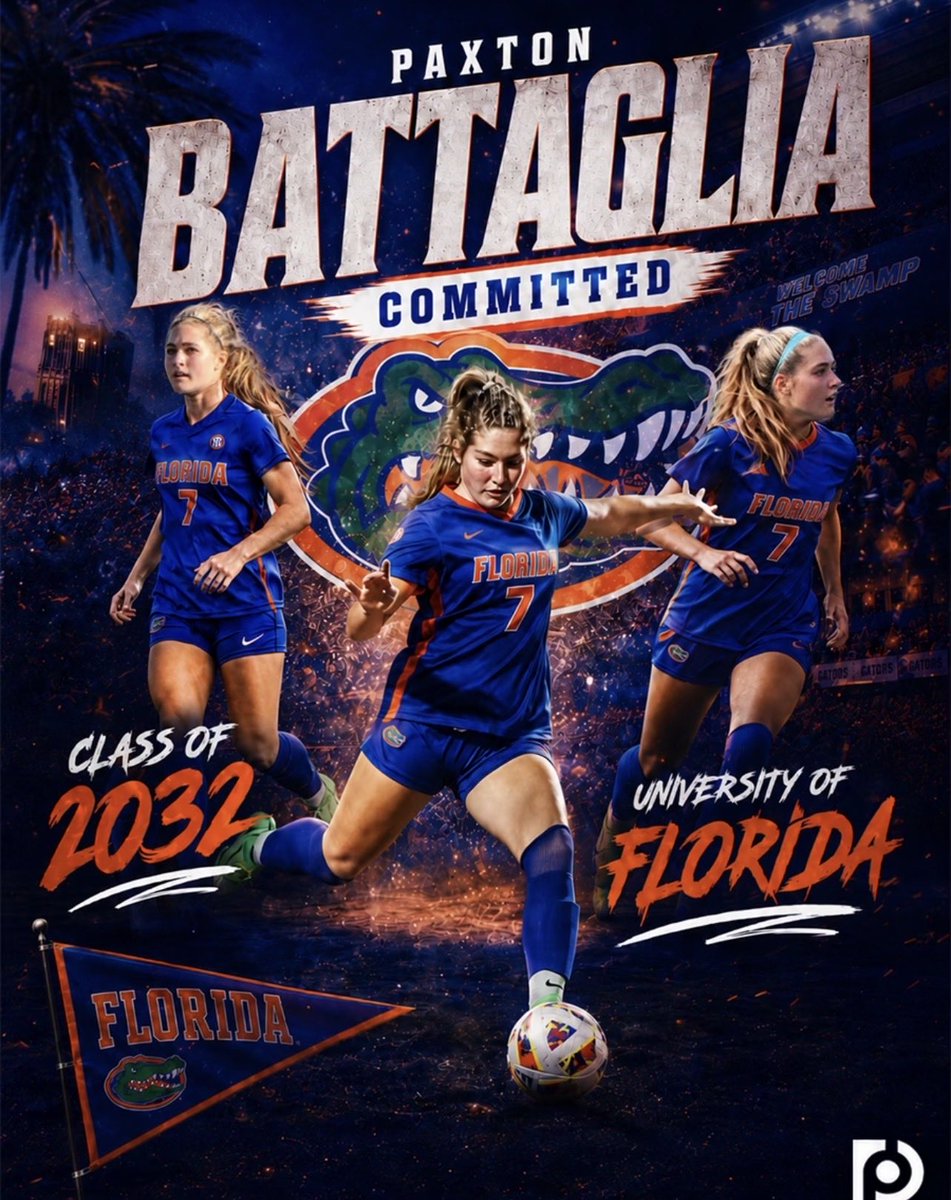 PaxtonBattaglia's tweet photo. I am beyond blessed and excited to announce my verbal commitment to continue my academic and athletic career at the University of Florida!  This dream has become a reality through God's perfect timing and the incredible people He has placed in my life.

To my Parents—thank you for every early morning, every long drive, every word of encouragement, and for being my biggest supporters!
To my Tophat Coaches-Troy and Kyle- thank you for investing your time, knowledge, and belief in me. An extra BIG thank you to Coach Jeff! You have challenged and pushed me like no one else! You have made me a better player, captain, teammate, and person, and I will always be grateful for the lessons you've taught me.

To my TopHat Teammates—thank you for the unforgettable memories, friendships, and experiences which will stay with me forever.
A huge shout out of gratitude to the Florida Women's Coaching Staff-Coach Nick, Coach Jonathan, Coach Kerri and Coach David, thanks for giving me this opportunity to play at Florida.

And finally, Coach Nick, a special thank you for your patience throughout this crazy process and for giving me the time and space to make one of the biggest decisions of my life. Let's Go Gators! 🐊💙🧡
#Committed #GoGators #Blessed 
@tophat09gagold @nasa_tophat @UFNZimmerman @GatorsSoccer @GAcademyLeague @imyouthsoccer @topdrawersoccer @soccerwire @PrepSoccer @MiltonSoccer_ @travismclark @VicOlorunfemi10 @JREskilson @MattBattaglia @MaxPreps