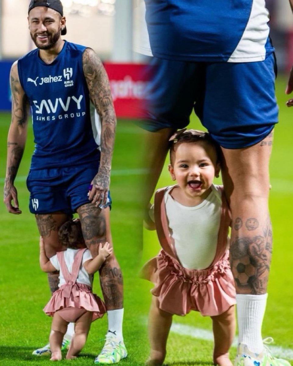 temii_ajao's tweet photo. Neymar Jr. with his little cute daughter. 😍 https://t.co/OdeZMwYNlF