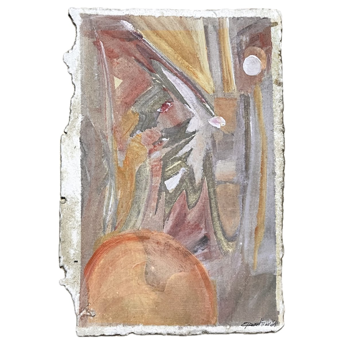 qayaell's tweet photo. Orange Top, watercolor on paper https://t.co/dqO1oDCOqZ