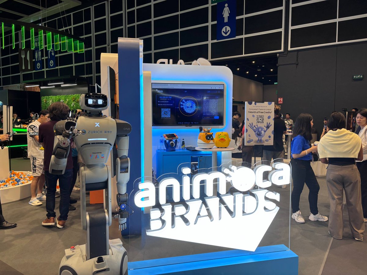 realRiceAI's tweet photo. A great day at @leapeast 2026 at HKCEC building and connecting.

Spent time at the @animocabrands booth discussing @hellominds_  and the next wave of persistent AI agents.

Think persistent AI agents with memory, identity, and on-chain wallets, that's what it was!

For us at Rice Robotics, that's an exciting direction. As robots become more autonomous, they'll need persistent digital identities, long-term memory, and the ability to interact with both people and decentralized networks.

Oh... and we had an insightful and in-depth discussion with someone pretty special and big 👀

More on that soon🤫