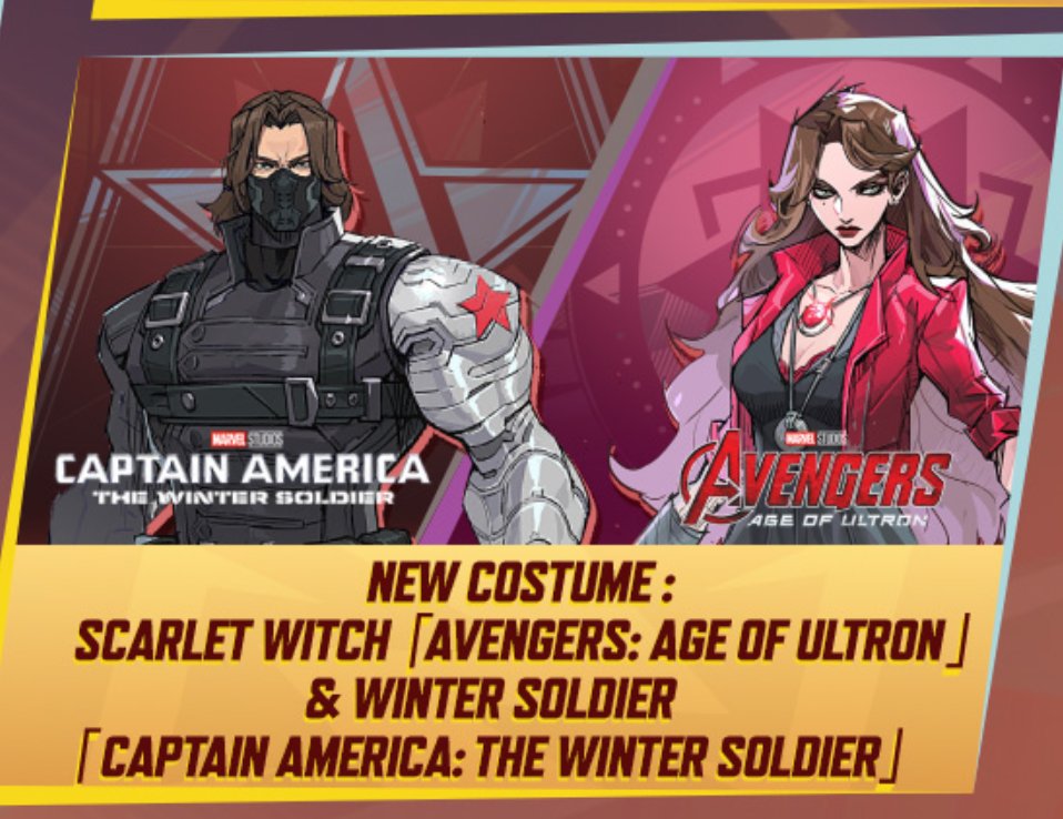 RivalsAssembled's tweet photo. ‼️NEW MCU SKINS COMING JULY 31ST 

CAPTAIN AMERICA: THE WINTER SOLDIER SKIN
SCARLET WITCH: AGE OF ULTRON SKIN https://t.co/3M9paQSz5q