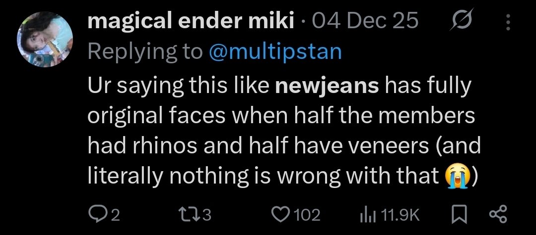 LIVIEPRINT's tweet photo. Nepo-baby, Lara Raj's sister, Rhea Raj is following @/candyjellyloo on Twitter - a NewJeans anti account that frequently posts weird stuff... Oh she's fucking weird https://t.co/60tH8wOBgG