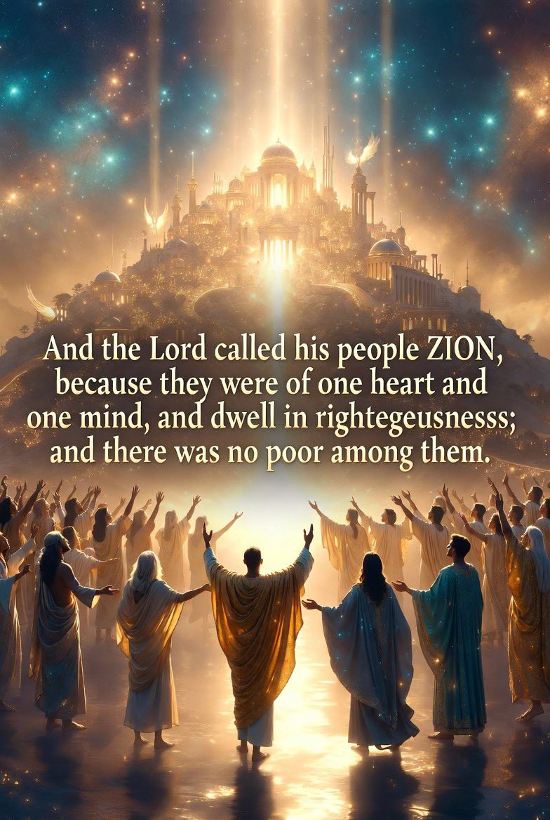 TruthKnockOpend's tweet photo. Moses 7:18
And the Lord called his people ZION, because they were of one heart and one mind, and dwelt in righteousness; and there was no poor among them. https://t.co/GTlpXAQF90