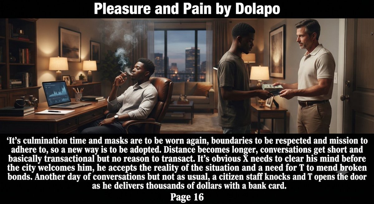 dollimonaire's tweet photo. Pleasure and Pain(series)
With pleasure comes pain, the adventure continues.....
❤️
14-25
#art #artofliving #story #TrueEarth #truestory #readers #ReadingTheWord #writerscommunity #writersoftwitter #series #books https://t.co/LJmsOWc77n