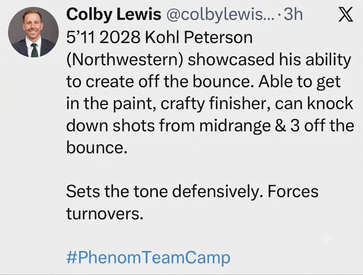 TrojanMBB's tweet photo. 2028 * CG * Kohl Peterson
Keep Working! #Compete 💜💛 https://t.co/IIAHxCNjtp