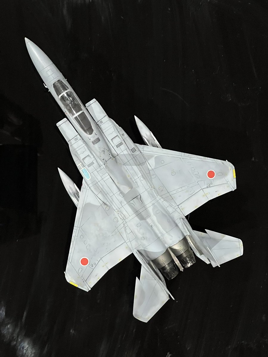kkfactoryplamo's tweet photo. ハセガワE12  
1/72 F-15JイーグルJ.A.S.D.F

完成しました✨

昨年の百里でタ���シングしながらエアブレーキをパタパタやってくれてる時の感じで作りました。
制空迷彩が思うようにキマりませんできたが、教訓と学びの多い制作になりました🤤

#ハセガワ
#F15 https://t.co/vlk0aajHYF