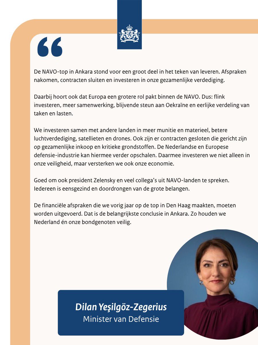 Dilan Yeşilgöz-Zegerius tweet media