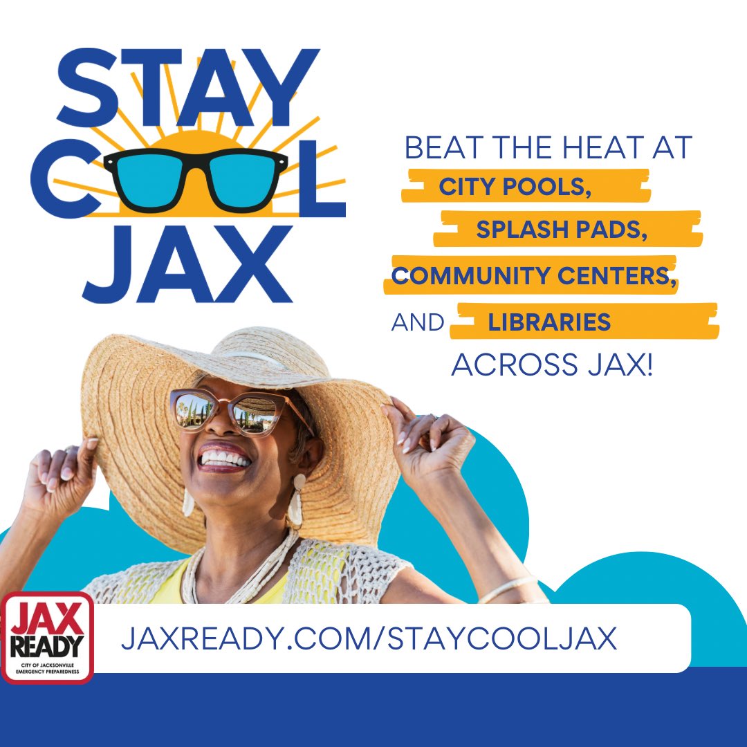 JaxReady's tweet photo. July 8, 2026

A Heat Advisory is in effect today for Duval County from 11 a.m.- 7 p.m., with heat index values up to 109° expected.

These temperatures are considered to be dangerously hot conditions for everyone, particularly for children, seniors, and individuals with medical conditions.  Keep yourself and loved ones safe:

☀️ Avoid strenuous activity during peak heat
💧 Drink water throughout the day
🏠 Take breaks indoors or in the shade
🚗 Never leave children or pets in parked vehicles
🧠 Know the signs of heat illness and act quickly

Learn more: https://t.co/xSnvCdBC48
