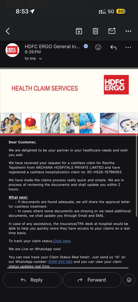 oxsanthu's tweet photo. @HDFCERGOGIC Hospital has completed treatment. We are ready for discharge. Pre-auth was submitted today, but customer care says approval may take 24–48 hours. Why should patients stay admitted just because the insurer can’t meet its own timelines? @SanjayYada7n pls help https://t.co/uDfWdY6dQO