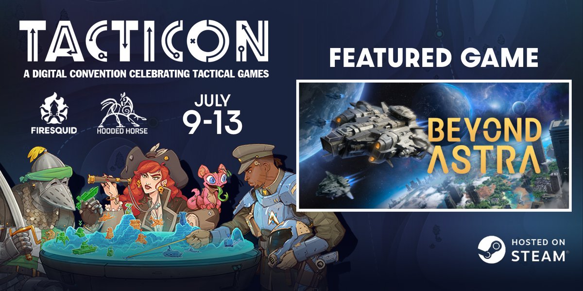 playbeyondastra's tweet photo. A little proud of this one🚀 Beyond Astra has been selected as a Featured Game at #TactiCon !
TactiCon 2026 is everything we love: demos, sales and announcements from across the world of tactical &amp; strategy games. Go explore the whole lineup and wishlist whatever catches your eye https://t.co/XIiu8KbR7K