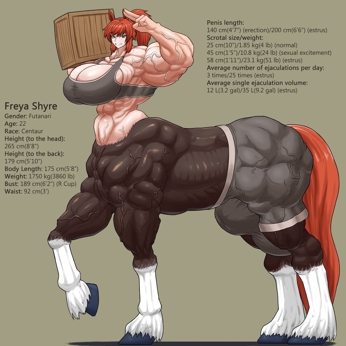 turkey_system's tweet photo. Rendered version
I significantly increased her weight data and adjusted her body proportions to make her appear more like a buff centaur who is 2.65 meters tall. And also, strengthened her muscles💪
At this weight, I think she can easily carry cargo weighing 2 to 3 tons https://t.co/gUTLg8Dj56