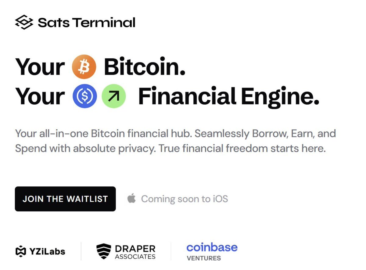 UnderRadarHQ's tweet photo. New airdrop: Sats Terminal (Waitlist)
Reward: Points &amp; BTC
Distribution date: After TGE

🔗Airdrop Link: https://t.co/iVRdQEjlLv

-Join the waitlist
-Submit email &amp; name and enter the verification code 
-Done and wait For more update

🧵 https://t.co/u7yLV6FB47