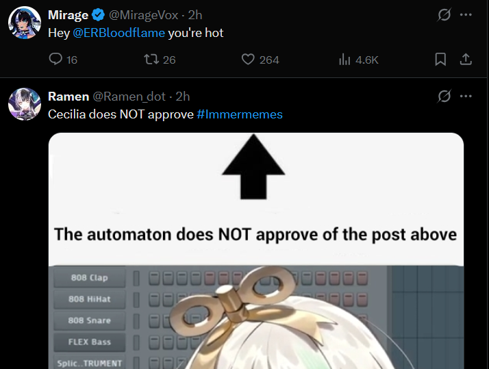 JackReact's tweet photo. @Ramen_dot Guess she isn't a fan? https://t.co/MeL0kcAJ56