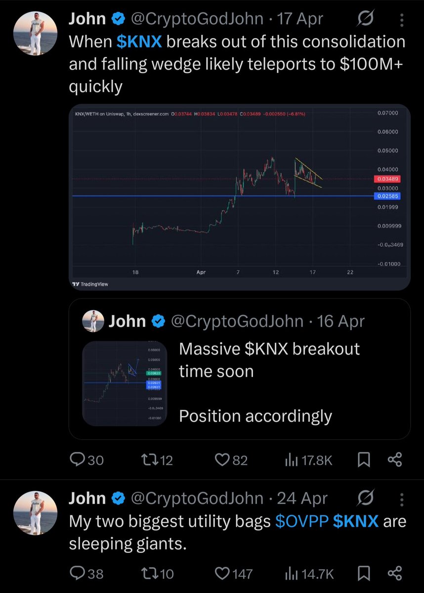 AlchmstOraclee's tweet photo. A warm welcome — TOLD YOU "DON'T TRAP" 

$KNX TO ZERO $0 

from $35m to $300k 

The made millions and rug the coin on you. 

Learn the lesson — the biggest scammers in crypto industry. 

@WealthGroup https://t.co/3k812e1bKE