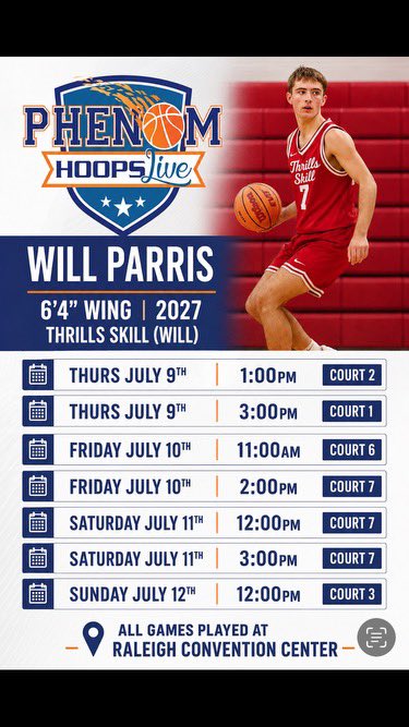 willparris23's tweet photo. Come check me and my team out this weekend @Phenom_Hoops live period Raleigh. https://t.co/UYS2H97AQh