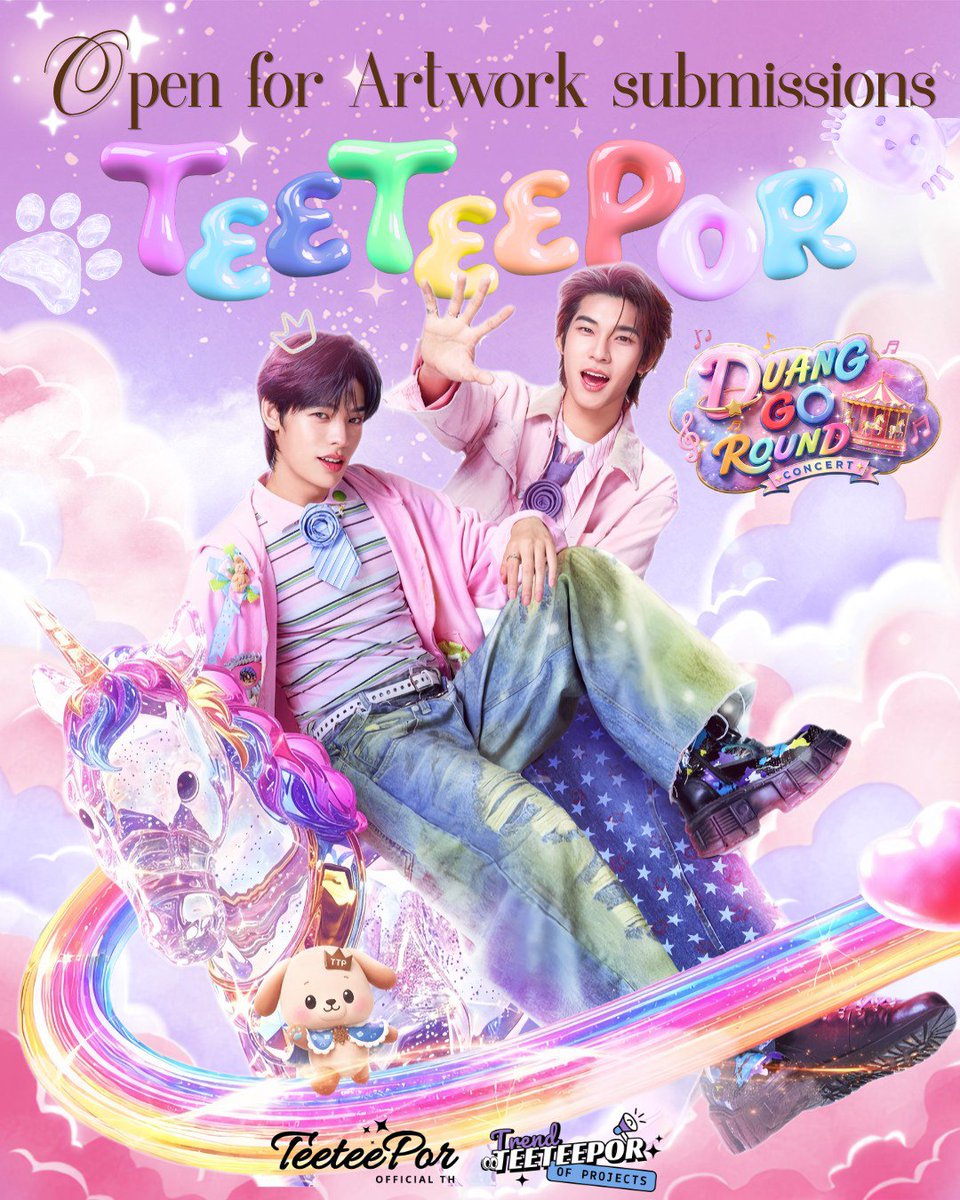 2TeePor_Trend's tweet photo. เปิดรับผลงาน Art work —#ตี๋ตี๋ป๋อGoRoundอิมแพค 💜🩵

- Standee in font of Aktiv Square (No.4)

- IMPACT Lollipop (MA06 
& MA07)

- LED Cubic 

มาร่วมกันสร้างความทรงจำอัน��สนล้ำค่ากับโปรเจกต์พิเศษสำหรับคอนเสิ��์ตแรกที่อิมแพคของตี๋ตี๋ป๋อไปด้วยกัน 💖

🔗 https://t.co/rveEno6EyO

⏰ ส่งได้ถึง 26 กรกฎานี้ นะคับ ~