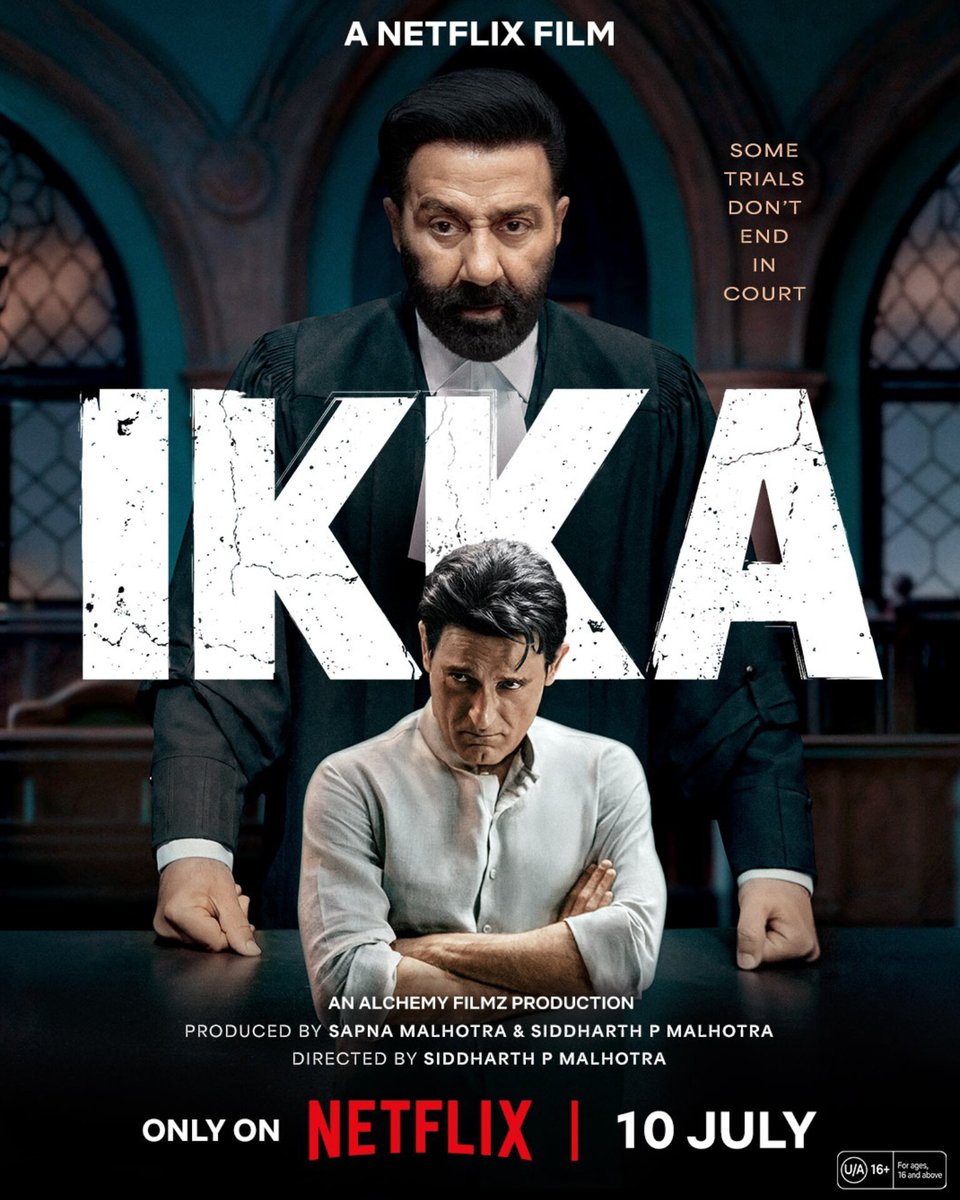 FilmyRohitN's tweet photo. #SunnyDeol film Ikka BLOCKBUSTER  Hai #Ikka, streaming exclusively on #Netflix from July 10.

Only 2 days to go until the premiere!

Netflix ke new Hindi film Ikka 
Poster #8 designed by me. #AkshayaKhanna https://t.co/omWYMfthzv