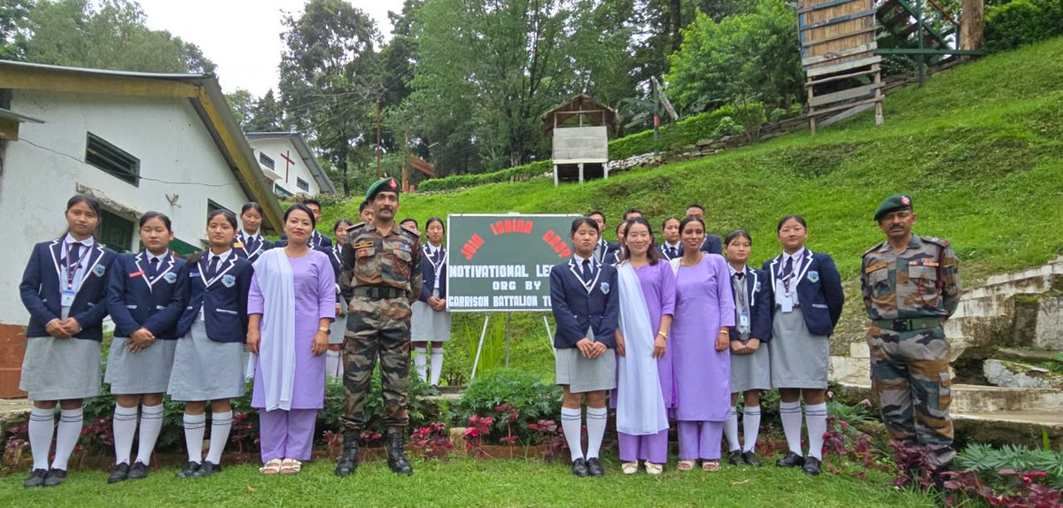 official_dgar's tweet photo. ASSAM RIFLES ORGANISES AWARENESS LECTURE-CUM-GARRISON VISIT FOR STUDENTS AT TUENSANG, NAGALAND
#AssamRifles organised an Awareness Lecture-cum-Garrison Visit for 116 students of St. John’s Higher Secondary School, Tuensang, Nagaland on 08 July 2026. The programme was conducted with the aim of motivating young students to pursue a career in the Armed Forces while providing them with an insight into the life of a soldier. The event comprised a motivational lecture on various avenues for joining the Armed Forces, followed by a guided tour of Tuensang Garrison. During the visit, the students were familiarised with the daily routine, discipline, training environment and professional ethos of soldiers, enabling them to gain first-hand exposure to military life.

#friendsofthenortheast #sentinelsofnortheast #OperationalReadiness #CommunityFirst #NationFirst #ServiceBeforeSelf #GuardiansOfTheNation

@HMOIndia @adgpi @PIBHomeAffairs