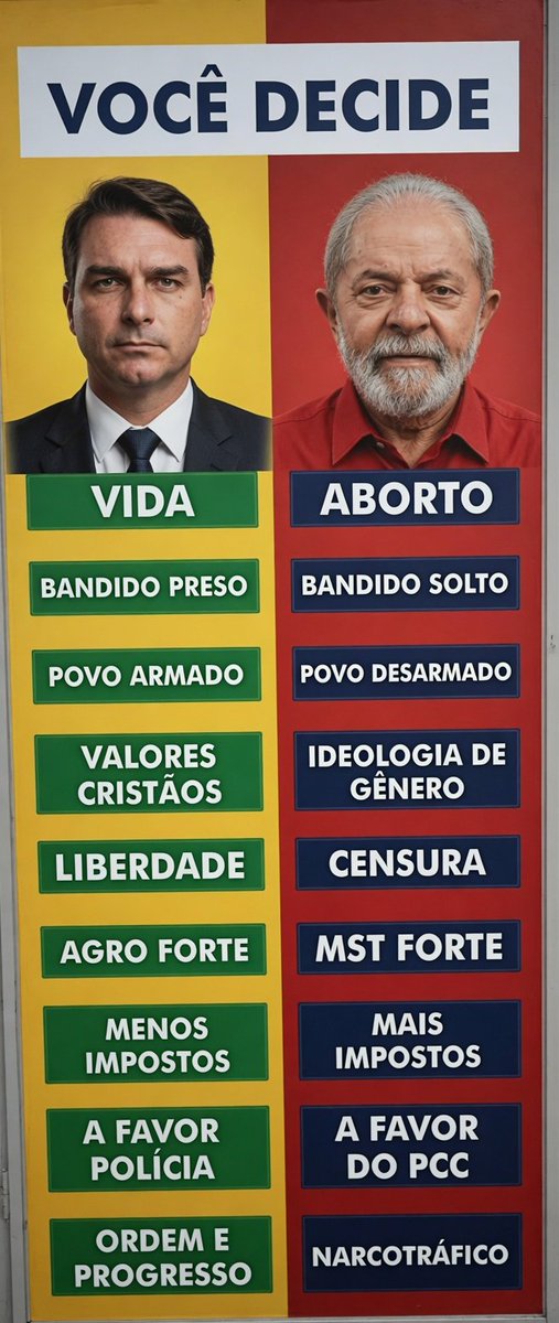 Saray_sandrac's tweet photo. Você 🫵🏻 Decide!
Flávio ou Lula? https://t.co/8eequJA2zJ