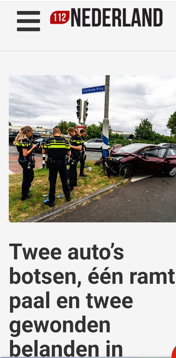 Ongeval op rotonde in Utrecht