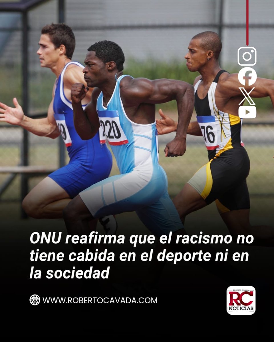 rcavada's tweet photo. ONU reafirma que el racismo no tiene cabida en el deporte ni en la sociedad

https://t.co/r92fMTpDAY https://t.co/dZje4h0mTf