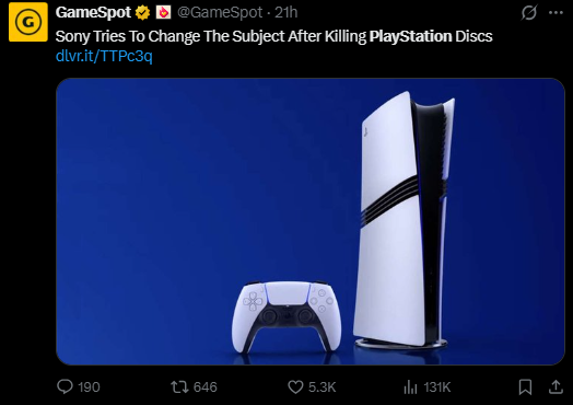 Sviless's tweet photo. PlayStation empezó a tuitear/xear de nuevo después de 5-6 días de silencio después de anunciar el fin de los juegos físicos pero está repartiendo todo en cuentas de diferentes regiones y la gente ya se dio cuenta y están comentándole en todos lados: