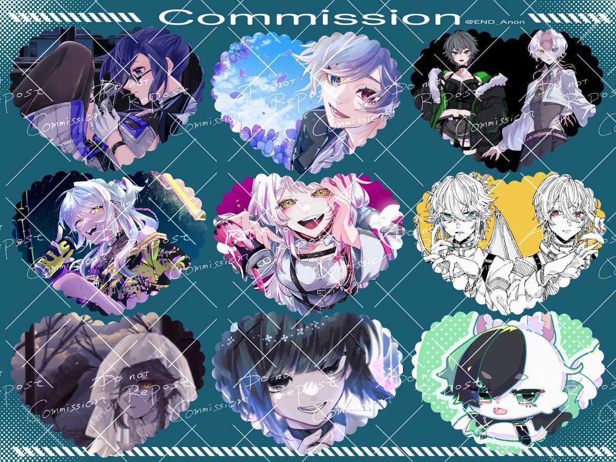 END_Anon's tweet photo. 【有償依頼受付中】
1枚絵や立ち絵、ミニキャラや人外も対応可能です！

ご依頼の際は、プロフィールのリンク先をご確認お願いします。(リットリンク)
🔗過去のイラストも抜粋してまとめてありますので、絵柄の見本としてご活用ください。
 #有償依頼  #有償依頼受付中 https://t.co/J1AGeUZuD3