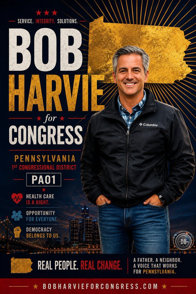 ColleenHenley's tweet photo. This is how we win.
Recruit strong candidates.
Support them early.
Organize everywhere.
Bob Harvie is exactly the kind of leader Pennsylvania deserves. Let’s flip PA-01 and take back the House! 💙🇺🇸 #FlipTheHouse #PA01
#wtpBLUE #DemsUnited https://t.co/Q9FH2PhRdN