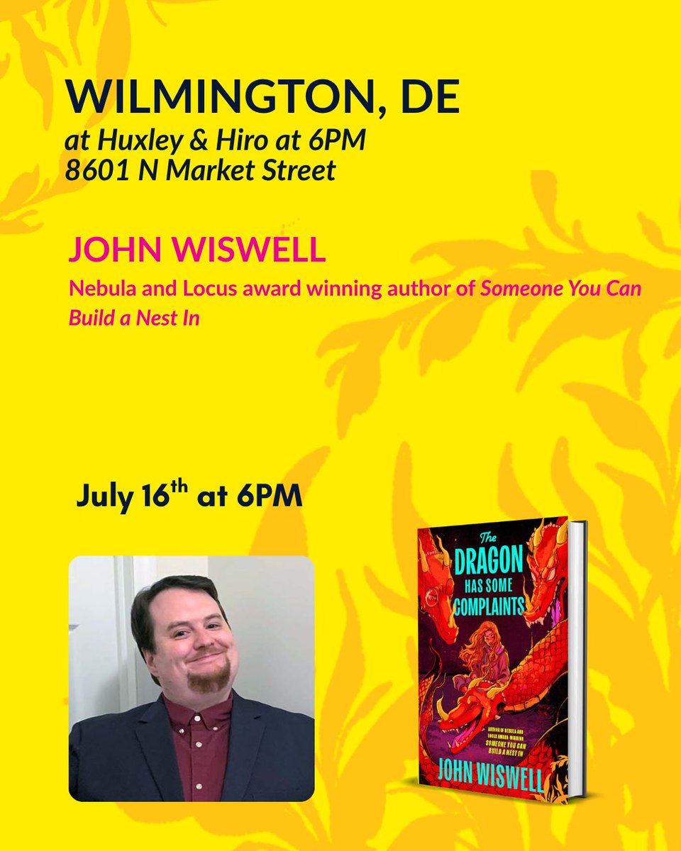 dawbooks's tweet photo. Mark your calendars, @Wiswell is going on tour! Check out where he's stopping by and join the fun 🤩 The Dragon Has Some Complaints is heartwarming, humorous, and extra spectacular and we know you'll have a blast reading this one!

For more dates, check out our Instagram https://t.co/HYzESM7XC8
