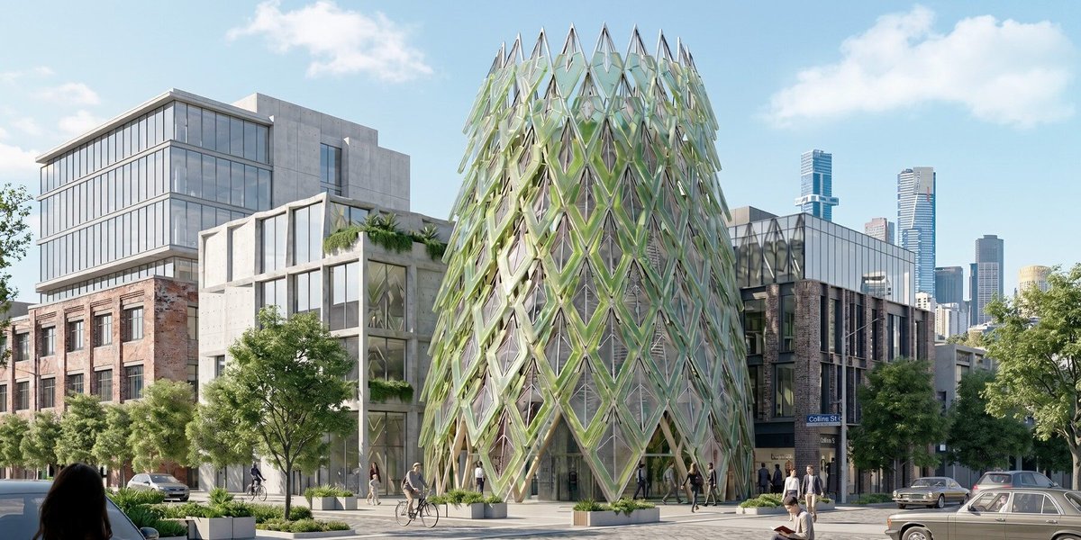 designboom's tweet photo. uau studio reimagines the glass tower with a living algae facade that shades interiors, captures carbon, and generates renewable energy through photosynthesis.

https://t.co/Xzm3Bi1UQx
#architecture #sustainability #biodesign https://t.co/Vq1jQwLRQI