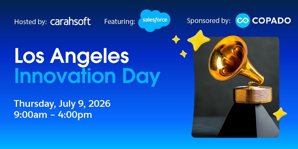 CopadoSolutions's tweet photo. Heading to Los Angeles Innovation Day tomorrow? Copado is sponsoring a full day of tech, transformation &amp; live demos at the Grammy Museum. If you're navigating Salesforce deployments in the public sector, join us &amp; let's connect: https://t.co/fIjjXmcvab

#Copado #SalesforceDevOps https://t.co/FgAYj7BhIg