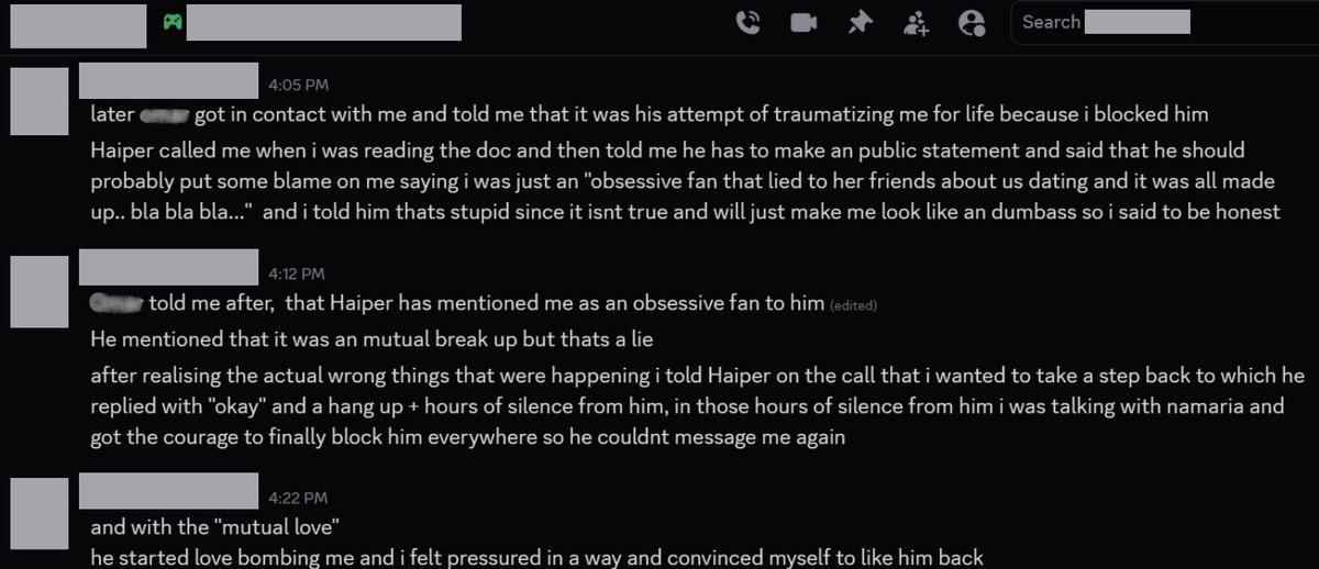 flyiskes's tweet photo. After Haiper's stream from yesterday, the girl messaged me and asked me to make a new post on her behalf with information that wasn't public before. 

Please read to what she has to say and don't support this guy and his lies. https://t.co/PFK1ekZ5j7