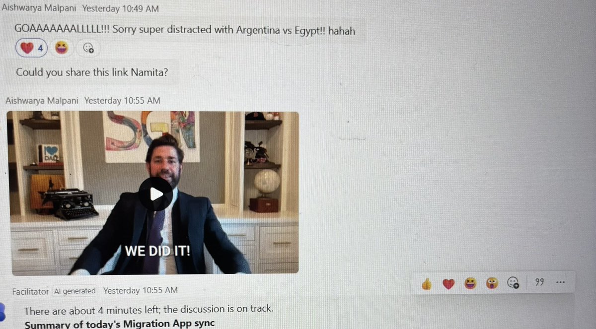 raed_r43's tweet photo. Team meeting turned into a Argentina vs Egypt watch party 😂 https://t.co/2yzDCdTcFN