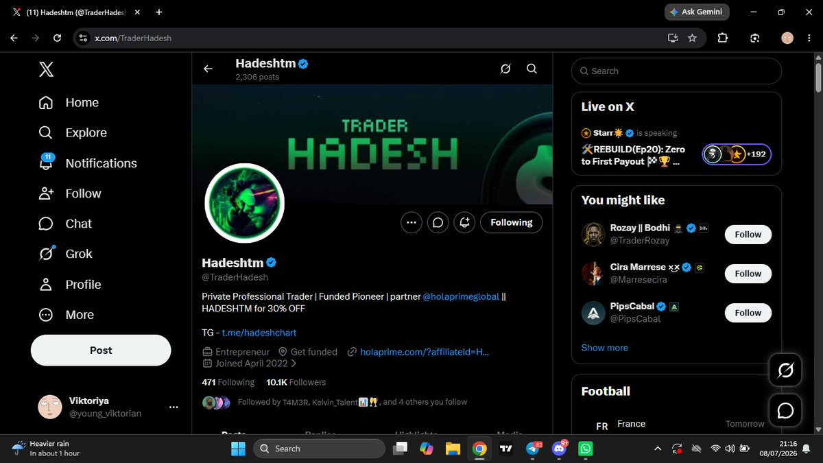 young_viktorian's tweet photo. @Techriztm @PsychedeliaAcad @FundedNext @TraderHadesh Done https://t.co/oZlvBn2Asa