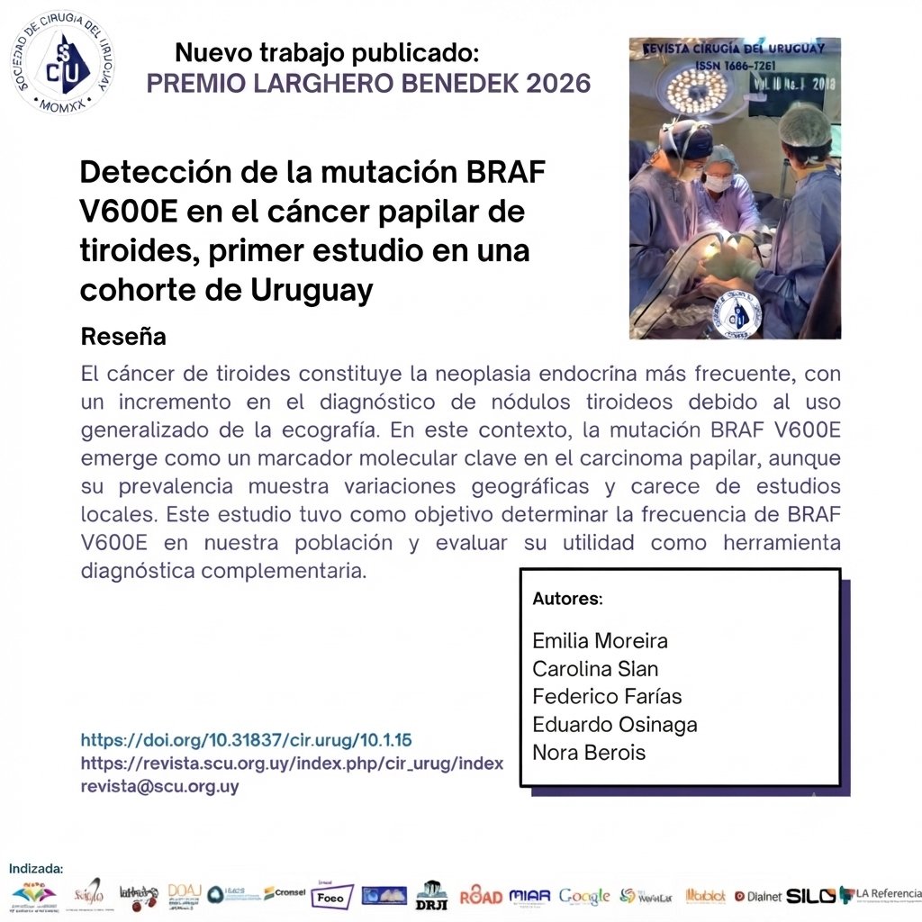 DelCirugia's tweet photo. Trabajo ganador del Premio Larghero Benedek 2026 publicado. Texto completo https://t.co/vNezQ0bX1q https://t.co/UdRa57sO9H