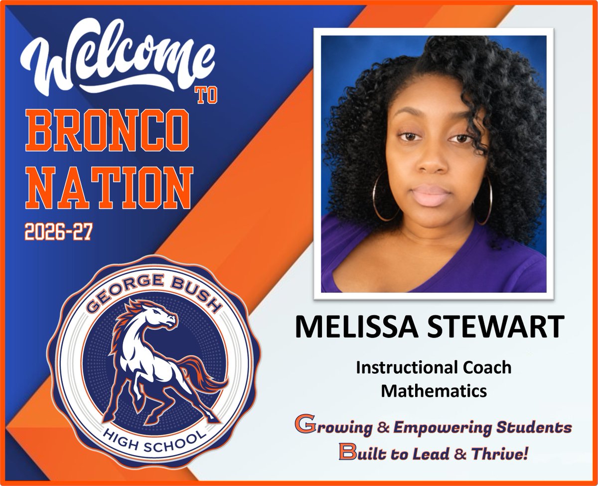BHS_Broncos's tweet photo. Welcome to #BroncoNation Mrs. Stewart! #ThisisPersonal #BroncoTough #LetsRide https://t.co/CCzhBI88YQ