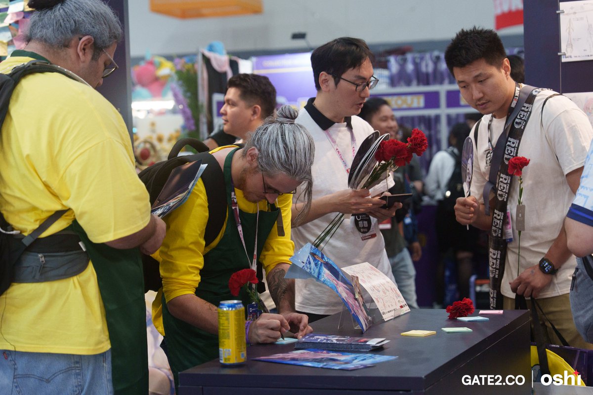 gate_animeEN's tweet photo. That’s a wrap on Anime Expo 2026.

Thank you to everyone who stepped into the world of GATE2 this weekend. The incredible turnout from GATE fans and overwhelming support for the new season made this an unforgettable AX.

We’re grateful to every attendee who stopped by, explored the artwork, and wrote a message to our creators 🌊⚓

#GATE2 #AX2026