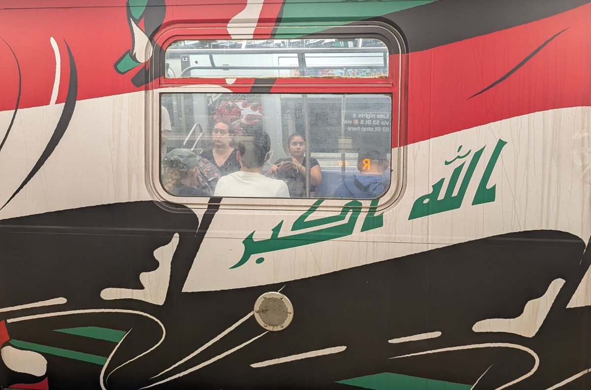 l0tswife's tweet photo. they're writing allahu akbar on the trains in Zohran's NY https://t.co/UuOfIRTQBL