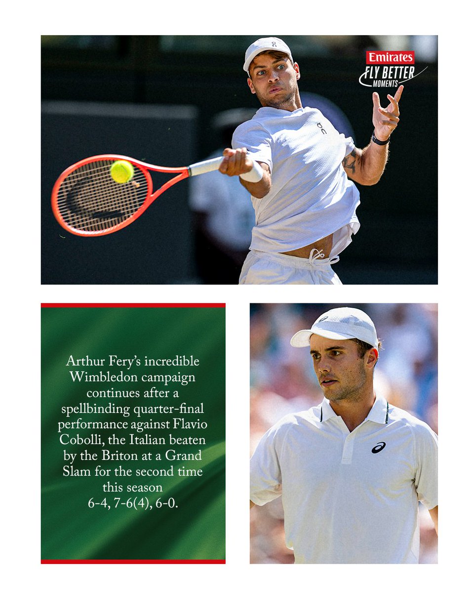 Wimbledon's tweet photo. Day 10 Fly Better Moments brought to you by @emirates. https://t.co/lGuCSS9Tjx